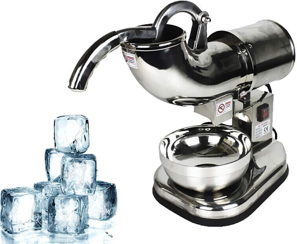 HIZLJJ Electric Ice Shaver 300W 1400r/m Stainless Steel Blade Shaved Ice Snow Cone Maker Kitchen Machine Countertop High Power Ice Crusher/Multi-Function Ice Crusher