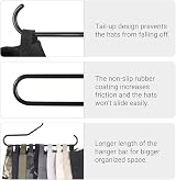 Mkono Hat Organizer Metal Baseball Cap Holder Closet Rack Set of 2 Holds 20 view 6