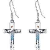 Dorunmo Mustard Seed Earrings 925 Sterling Silver Mountain Mountain Dangle Drop Earrings Christian Faith Jewelry Gifts for Women