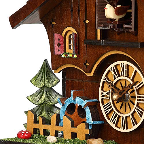 Kintrot Cuckoo Clock Black Forest Chalet House Quartz Pendulum Clock