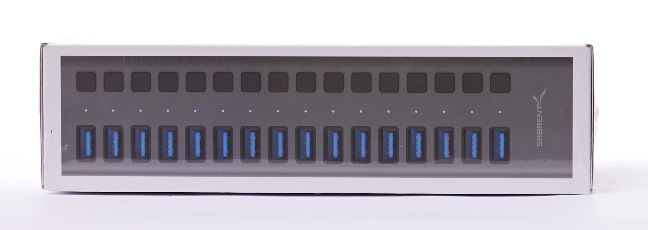 SABRENT 16-Port USB 3.0 Data Hub and Charger with Individual Power Switches, 90W High-Power Output (HB-PU16)