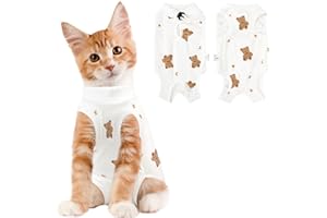 COPPTHINKTU Cat Recovery Suit Female, Breathable Cat Onesie After Surgery Female for Abdominal Wounds or Skin Diseases, Surgery Recovery Suit Kitten Onesie After Spay Wear Anti Licking