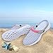 QANSI Classic Anti-Slip Outdoor Walking Slippers Casual Garden Clogs Shoes for Women Light Grey 8.5 M US