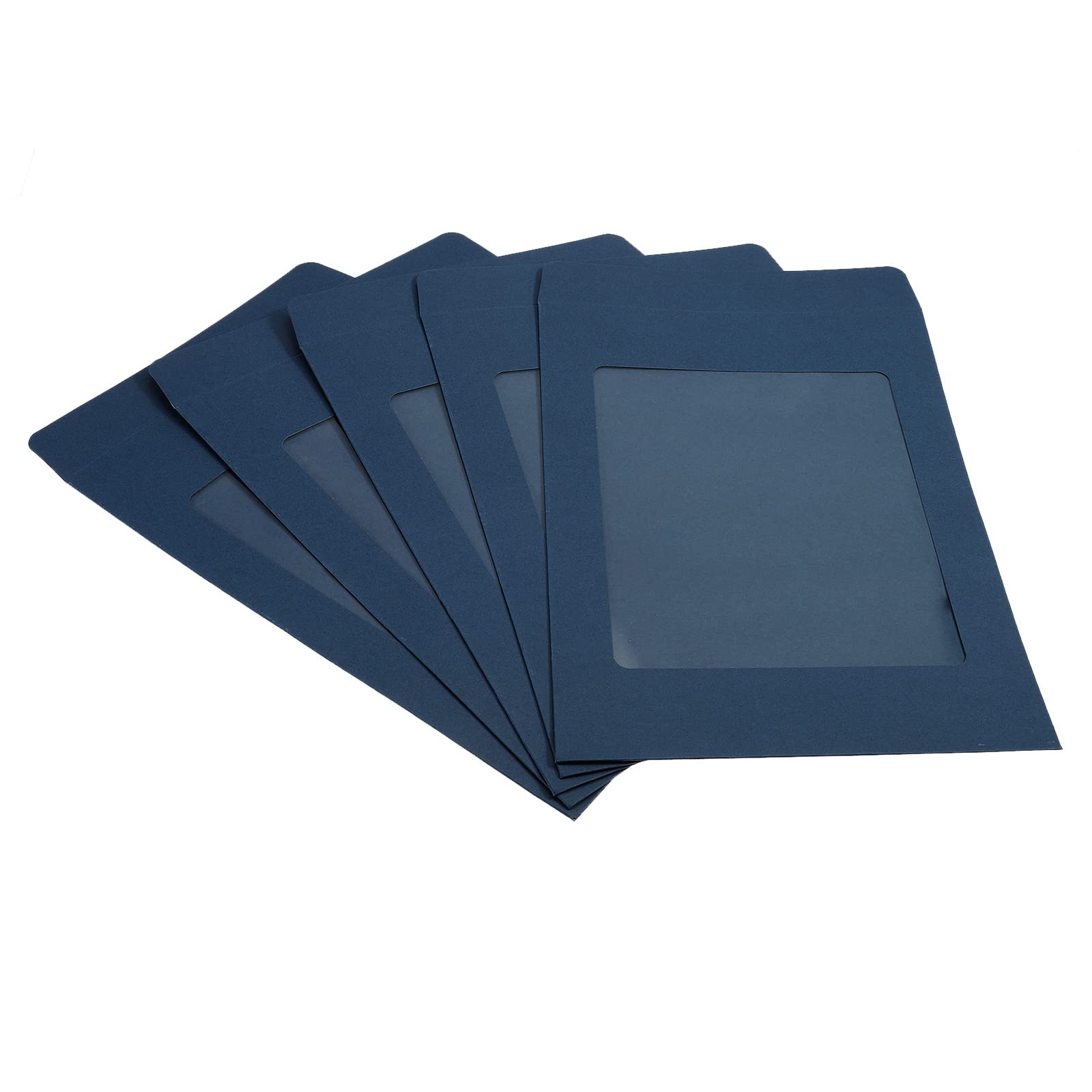 PATIKIL Full Face Window Envelopes 10 Pack A4 Clear Single Sided for Mailing Statement Photos Catalogs, Blue