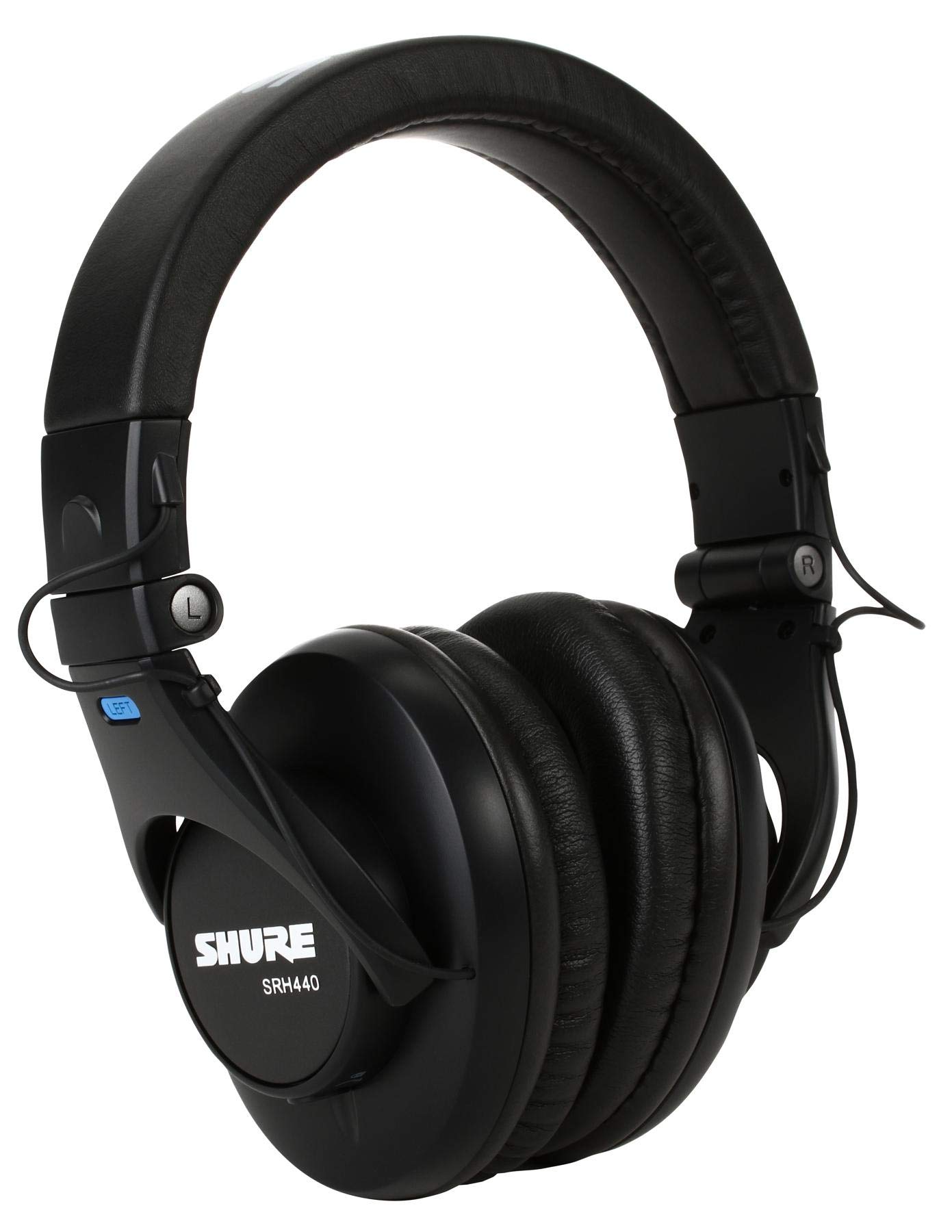 Photo 1 of Shure SRH440 Professional Studio Headphones, Enhanced Frequency Response and Extended Range for Home and Studio Recording, with Detachable Coiled Cable, Carrying Bag and 1/4" Adapter (SRH440)