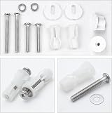 Raiflager Universal Toilet Seat Screws Bolts Fixings Hinges White 2 Sets view 6