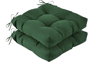 IASEAHK Outdoor Chair Cushions Set of 2, 17" x 17" x 4", Waterproof Outdoor Seat Cushions for Patio Furniture, Fade-Resistant