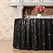 Poise3EHome 50 Inch Round Black Sequin Tablecloth for Party Cake Dessert Table Exhibition Events