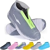 ydfagak Shoe Covers Waterproof Reusable Foldable Not-Slip Rain Shoe Covers with Zipper,Shoe Protectors Overshoes Rain Galoshes for Kids Men and Women