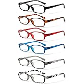 NORPERWIS 6 Pack Ladies Reading Glasses for Women Blue Light Blocking Spring Hinge Fashion Eyeglasses Readers for Women (6 Pack Mix Color-8, 0.50)