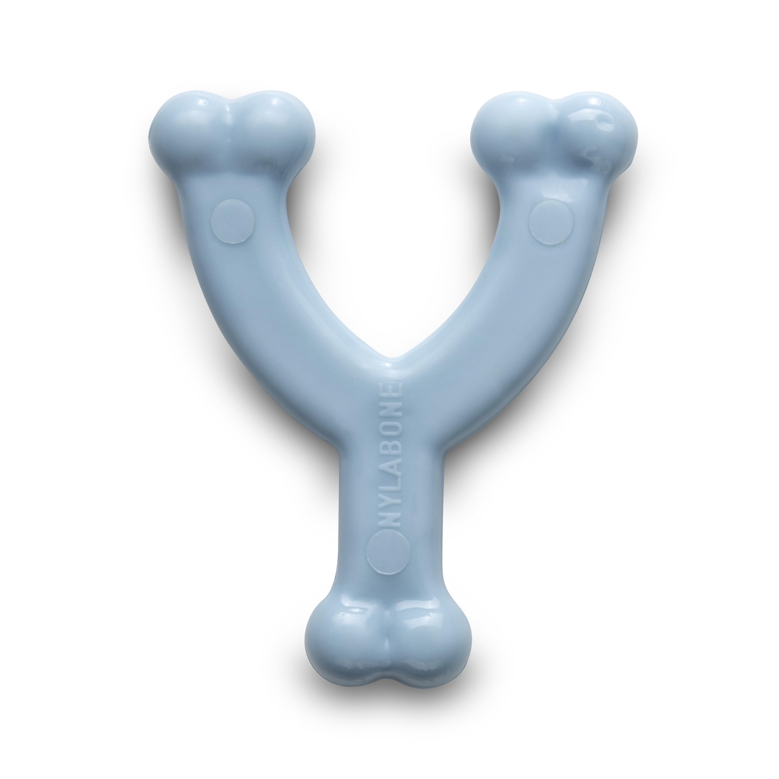 Nylabone Puppy Teething Chew Toy Wishbone Puppy Blue Original Chicken Flavour, X-Small/Petite (1 Count)