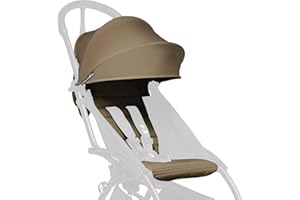 BABYZEN YOYO 6+ Color Pack, Toffee - Textiles Only: Seat Cushion, Matching Canopy & Zippered Back Pocket - Requires YOYO2 Frame (Sold Separately)
