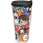 Tervis Harry Potter - Group Charms Tumbler with Wrap and Black Lid 24oz, Clear