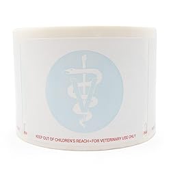 Veterinary Prescription Labels With Caduceus