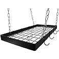 Amazon.com: Rogar Black Rectangle Pot Rack with Grid : Home & Kitchen