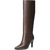 Reitoye Knee High Boots Women Sexy Pointed Toe Stiletto Tall Boots Side Zipper Dress Fashion Boots Shoes