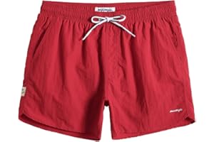 maamgic Mens Swim Trunks 5" with Mesh Lining Quick Dry Bathing Suits for Men Swim Shorts Swimwear