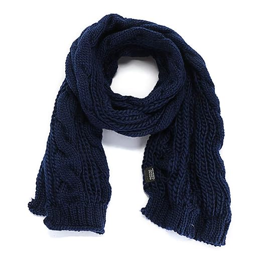 Celtic Ore Woollens Soft Irish Aran Knitted Scarf Blue Celtic Ore Woollens Soft Irish Aran Knitted Scarf Blue