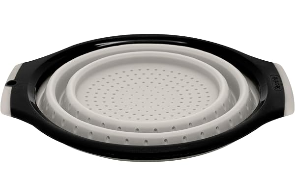 Starfrit Collapsible Colander, 3 Qt Capacity, Efficient Draining, Heat Resistant, Folds Flat for Compact Storage, Maximum Dra