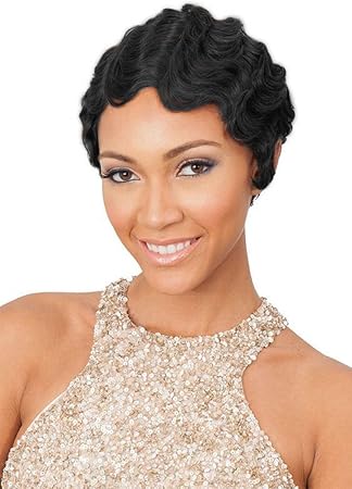 100 Remy Human Hair Wigs Wavy Short Finger Waves Hairstyle Virgin