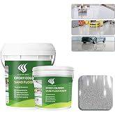 SHENGWEI Epoxy Colored Sand Floor Paint, Marble Gray, 3 Gallon | Covers 110 Sq Ft, Self-Leveling Decorative Concrete Floor Paint, for Home, Factory, Garage, Patio and Yard