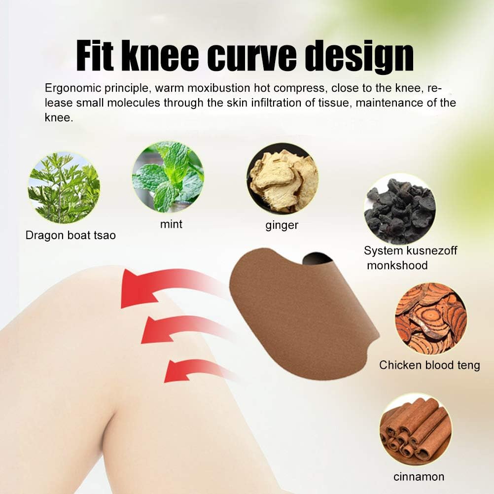 LifeBest 12Pcs/Box Knee Plaster Wormwood Extract Knee Joint Rheumatoid Arthritis Chinese Herbal Sticker Pads Medical Pad Knee Patch of Pain Relief Plaster Sticker - Image 5