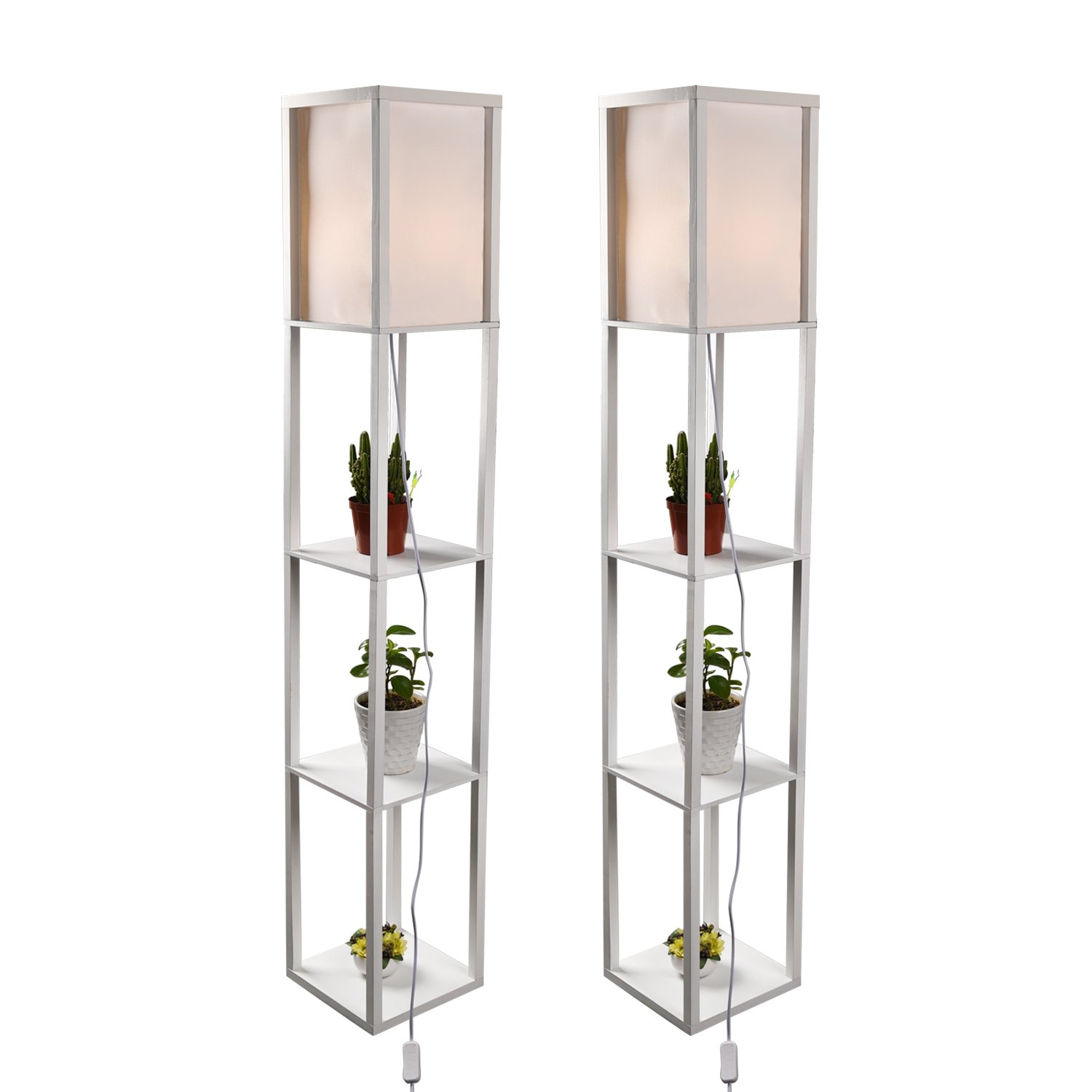 LED Shelf Floor Lamp Simple Design Modern Standing Lamp with Soft