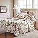 Greenland Home 100% Cotton Fashion Quilt Collection, Prewashed, Reversible Quilt Set, 2-Piece Twin/XL, Butterflies