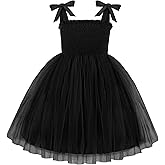 Arshiner Toddler Girl Tutu Dress Summer Bow-Tie Straps Casual Dresses Kids Princess Flowy Swing Clothes for 2-7Y