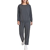 Pintage Women's Petite Lounge Set Petite Length 2 Piece Outfits Long Sleeve