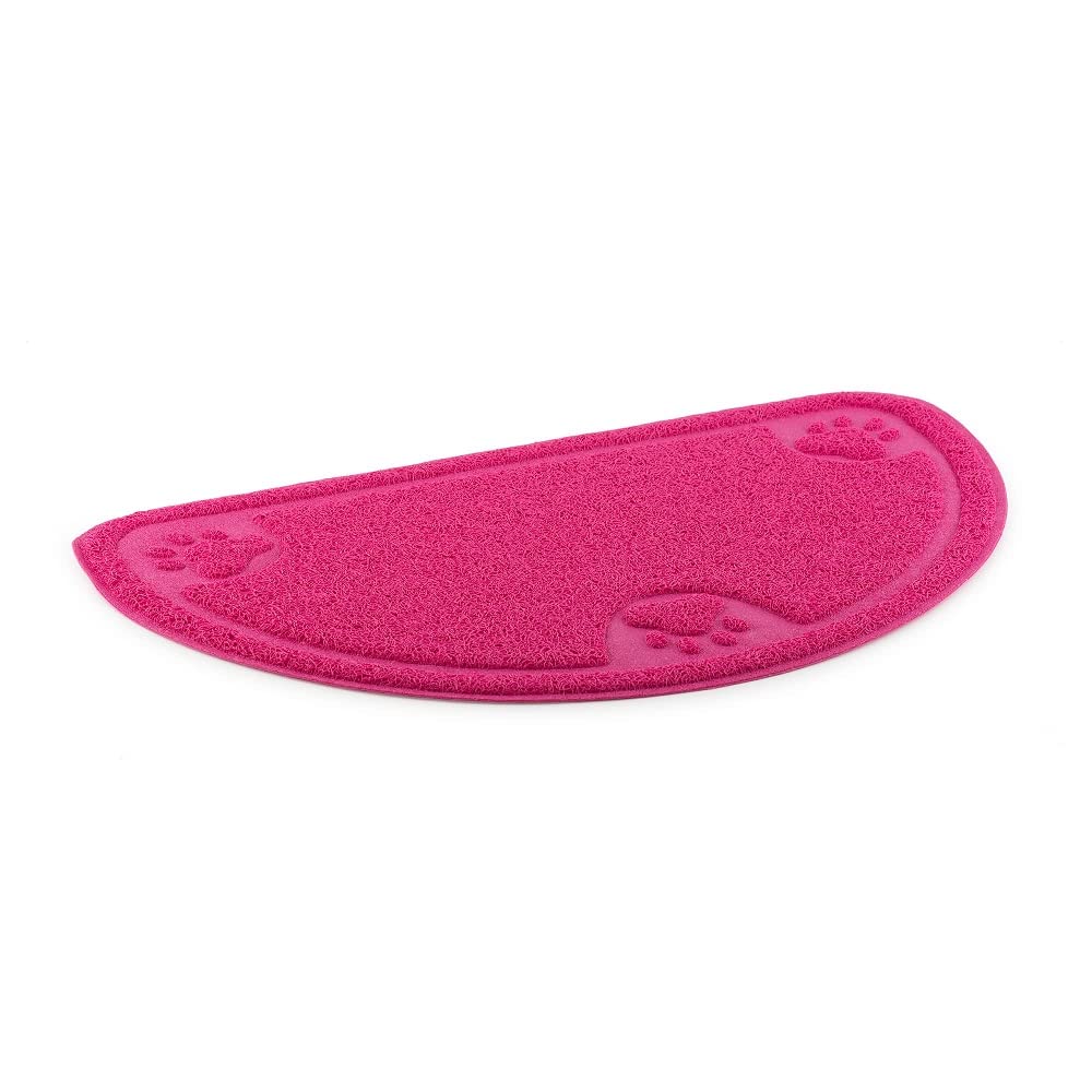 Ancol D - Shaped Paw Printing Dog Feeding Mat, Pink