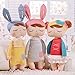 Cute Metoo Angela Rabbit Dolls Cartoon Animal Design Stuffed Babies Plush Doll for Kids Birthday / Christmas Gift Children Toy (Grey)