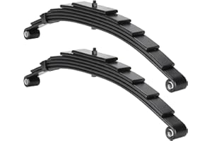 Youxmoto Trailer Leaf Springs 3500lbs for 7000lbs Axle- 6 Leaves Double Eye, 25-1/4" L, 1-3/4" Width, Fits SW6; Heavy Duty Steel Plate Springs, 2pcs
