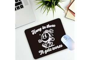1 Pcs Funny Hang in There It Gets Worst Non-Slip Rubber Mouse Pad Gifts for Boss HR Coworker Friend Supervisor Home Office De