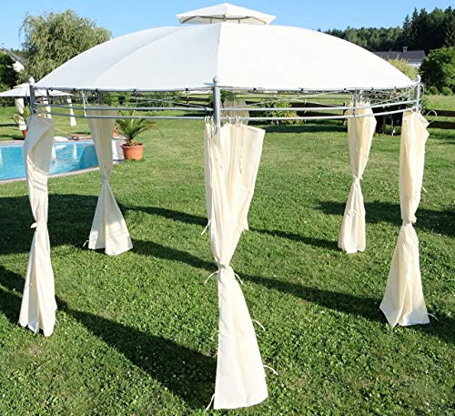 Eleganter Garten-Pavillon, 3.5 M Runde mit Dach 100% wasserdicht Double Top Zelt Hof Außen Markise Außen Freizeit Möbeln… – Bild 8