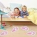 Geefuun 24Ct Easter Decorations Bunny Paw Prints Footprint Stickers - Party Decor Ornaments - Floor Clings Decals
