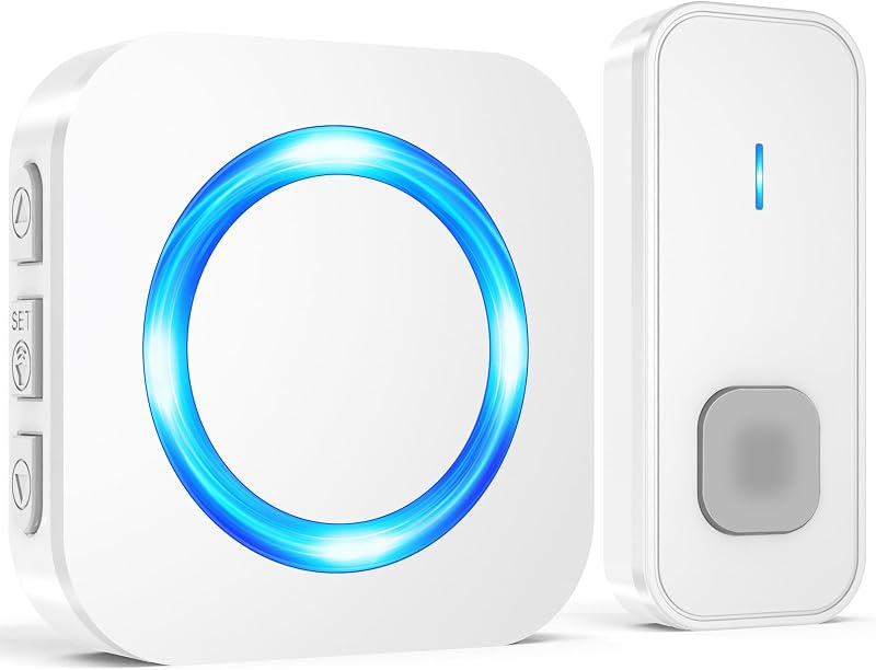 SURFOU Wireless Doorbell Waterproof 1300ft Long Range 55 Melodies 5 Volume