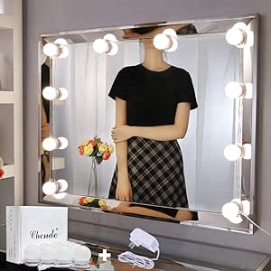 Mirror Not Included Laza 10 Bulb Hollywood Style Diy Led Vanity Lights Makeup Lighting Fixture Strip With 3 Color Modes And Usb Port For Full Body Length Makeup Mirror Bathroom Wall Mirror