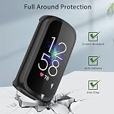 WOOZ Fitbit Luxe Screen Protector Soft TPU Case Bumper All-Around Cover (4 view 3