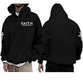 PNORATM Christian Hoodies for Men Faith Cross Sweatshirts Jesus Hoodie Bible Religious Pullover Christian Gifts for Men