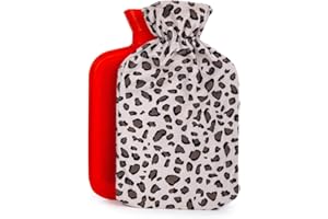 Bodico Hot Water Bottle with Cover, Rubber Heating Pad for Period Cramp Relief, Muscle Pain Relief, and More, Hot Water Bag f