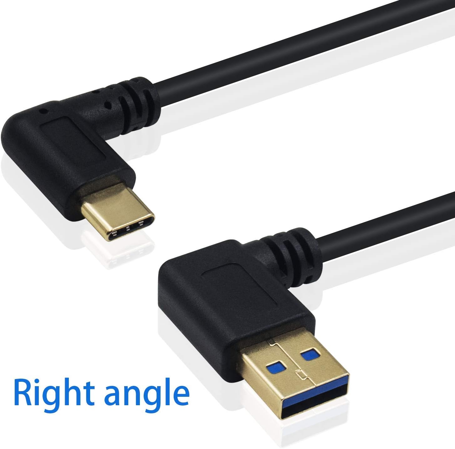 Maxhood Short USB Type C Charging Cable, Right Angle USB A to USB C Cable - Image 3