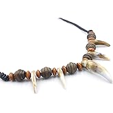 Scddboy Caveman Necklace,Bone Tooth Necklace for men