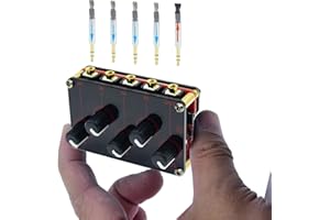 ARKLOVE Multiple Input Mix 4 Way 1/8" inch 4 in 1 Out Stereo Passive Mixer Headphone Sound Audio Speaker Splitter selector switcher 3.5mm audio Switch Box aux Loop Volume knob Control 3.5 mm Mixing Sharing