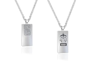 FancyMouse Breathing Necklace for Anxiety Stress Relief, Quit Smoking Tools Breathlace Necklace, Stop Smoking Aids Breathing Necklace, Fum Vaporless Inhaler Meditation Tools Necklace Silver