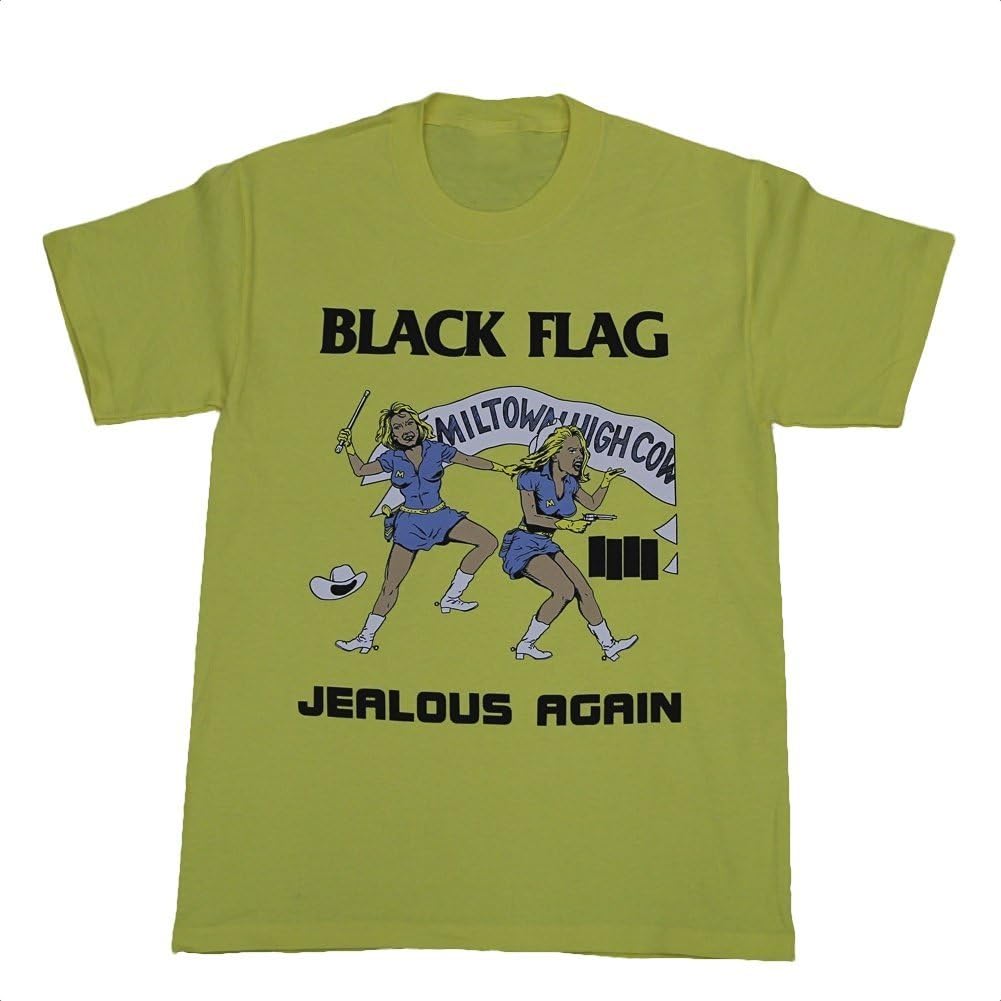 Black Flag Jealous Again T-Shirt Small Yellow
