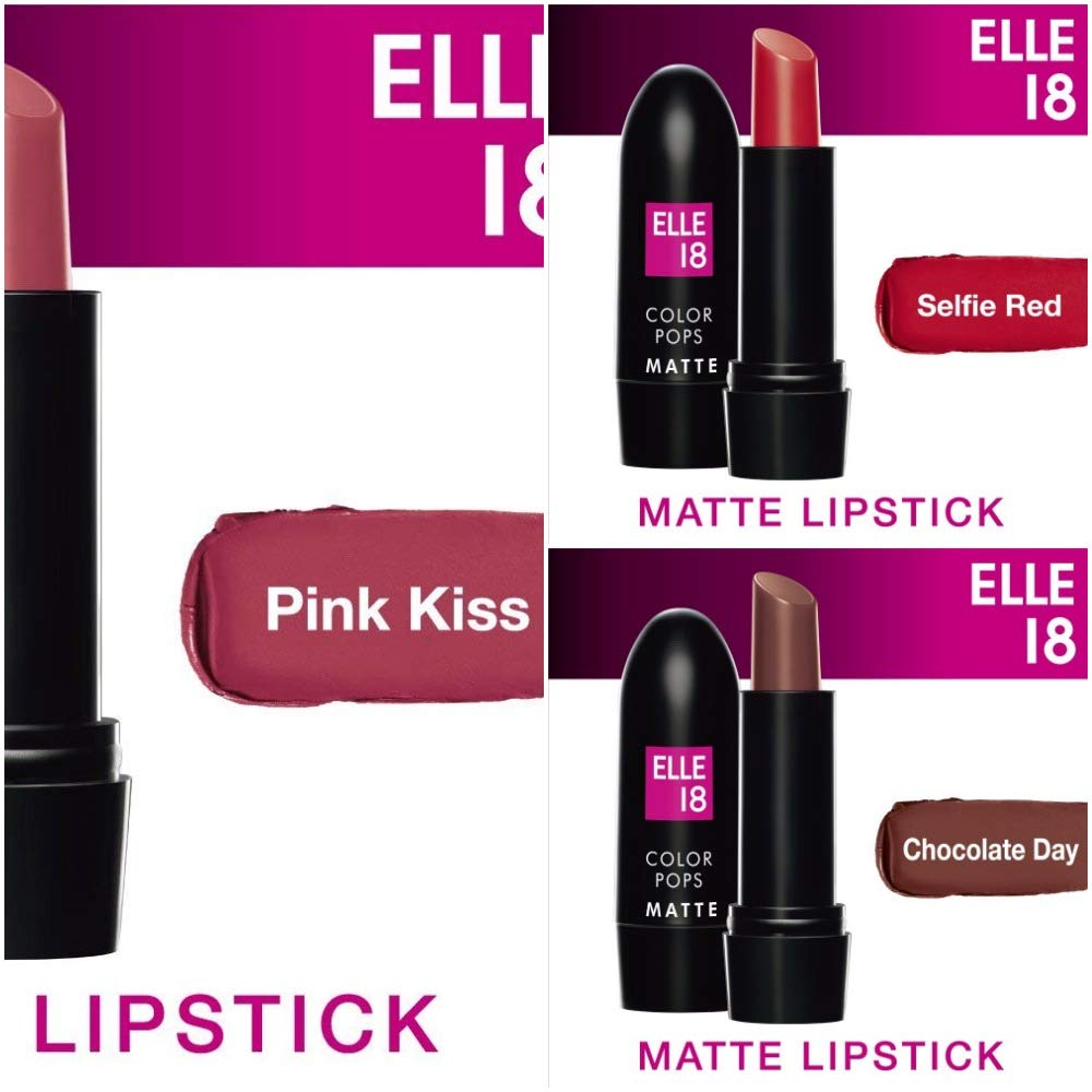elle 18 pink lipstick shades with number