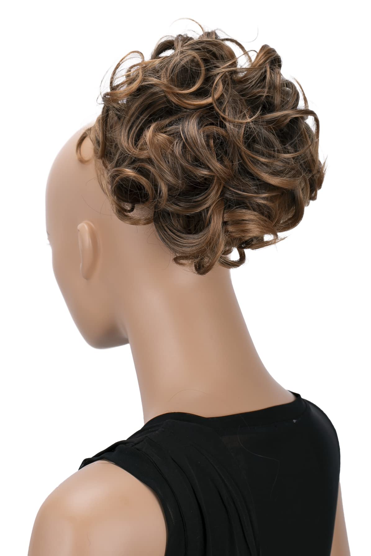 CAISHA Bun Hairpiece Ponytail Topknot Hepburn-Bun Scrunchie Updo Brown Mix HK107