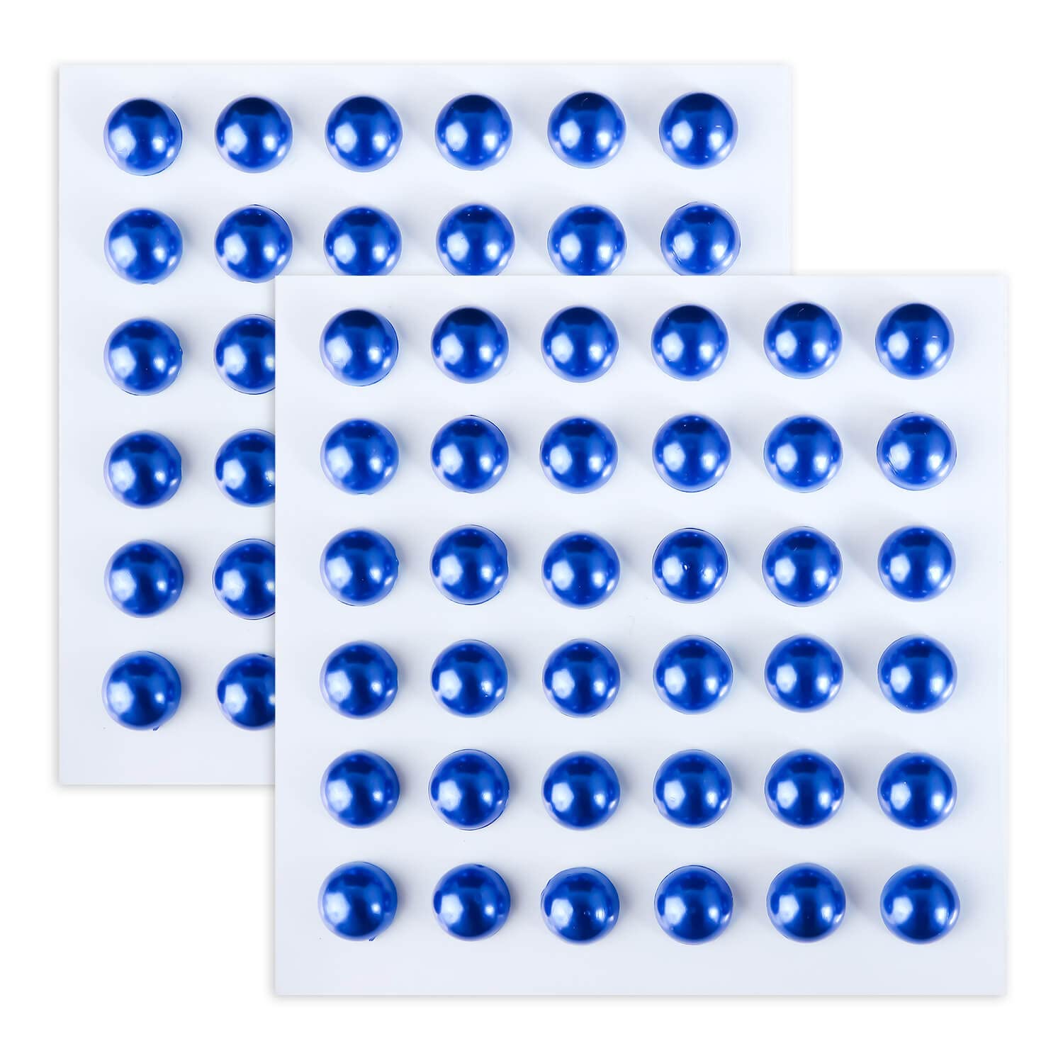 094 ラインストーンシール(デコシール) パールタイプ 8ミリ【ブルー】2シート きらきらぷんぷん丸 の商品画像