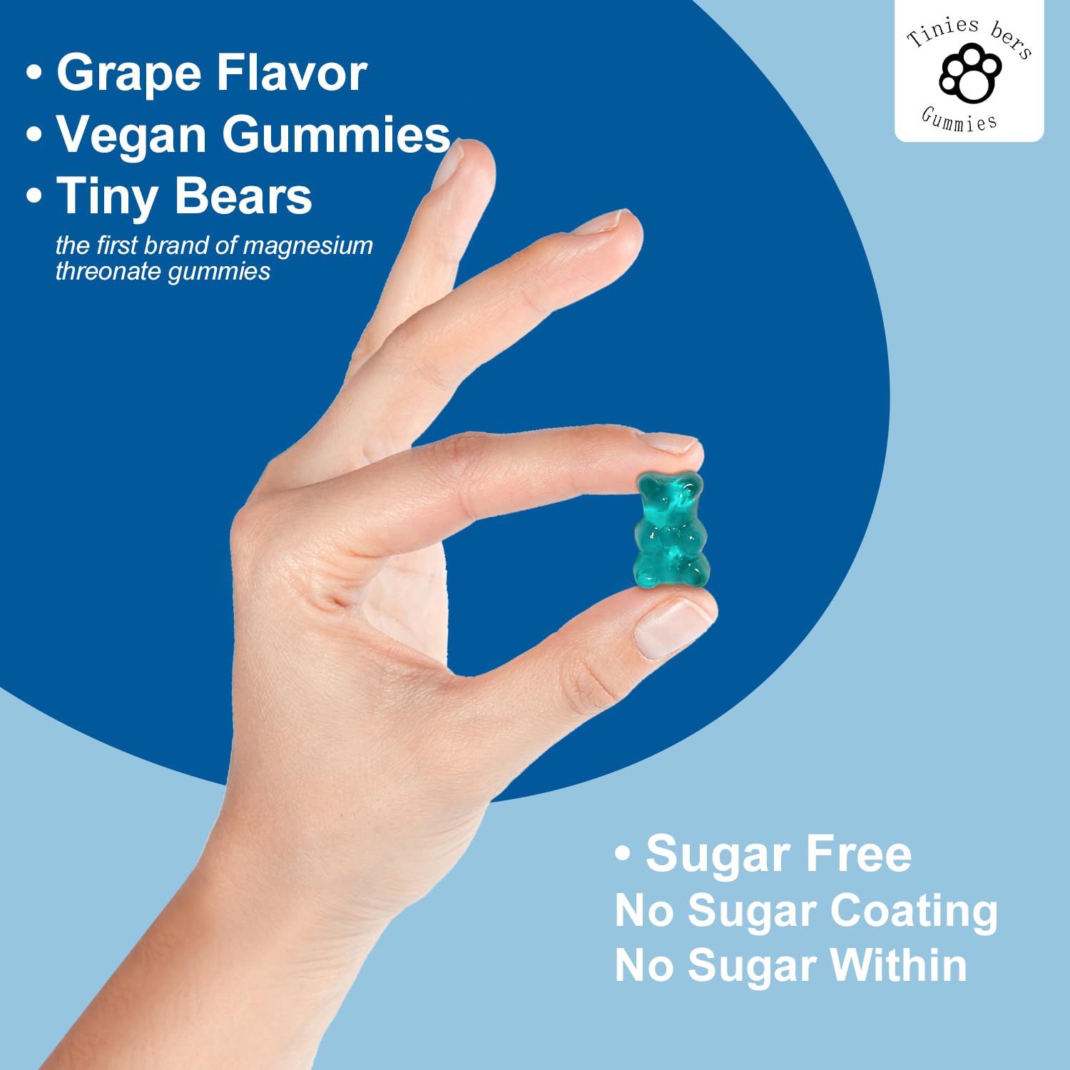 Magnesium Threonate Gummies 500mg and Potassium Magnesium Gummies, Sugar Free for Adults and Kids, Fruits Flavor, Vegan, Pectin, Non-GMO, Gulten Free